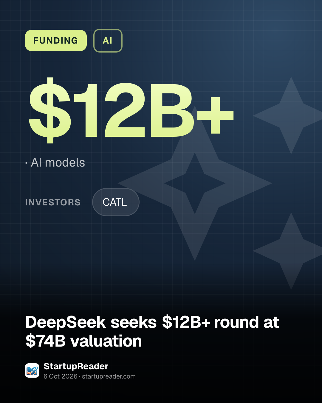 FUNDING. $12B+, AI models. investors: CATL.