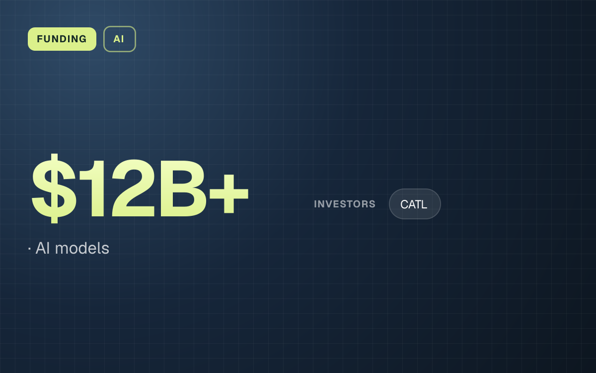 FUNDING. $12B+, AI models. investors: CATL.