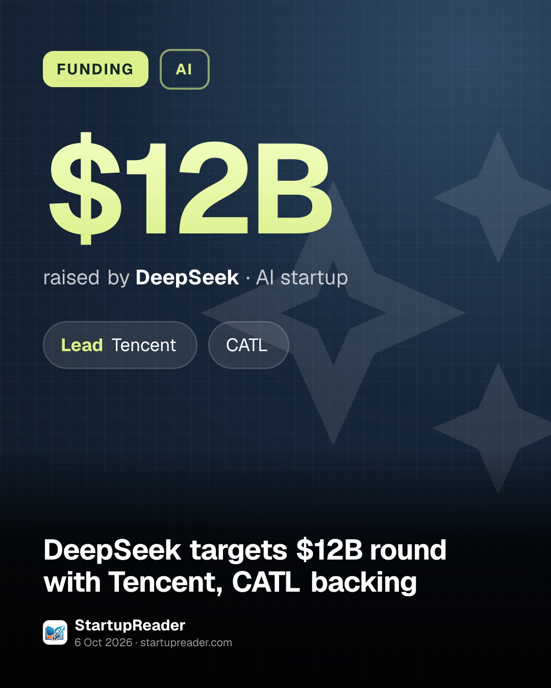DeepSeek targets $12B round with Tencent, CATL backing | StartupReader
