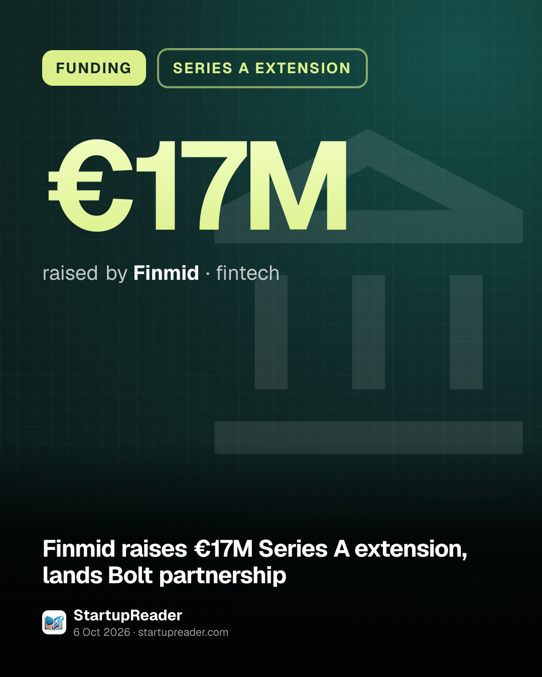 FUNDING. €17M raised by Finmid, fintech.