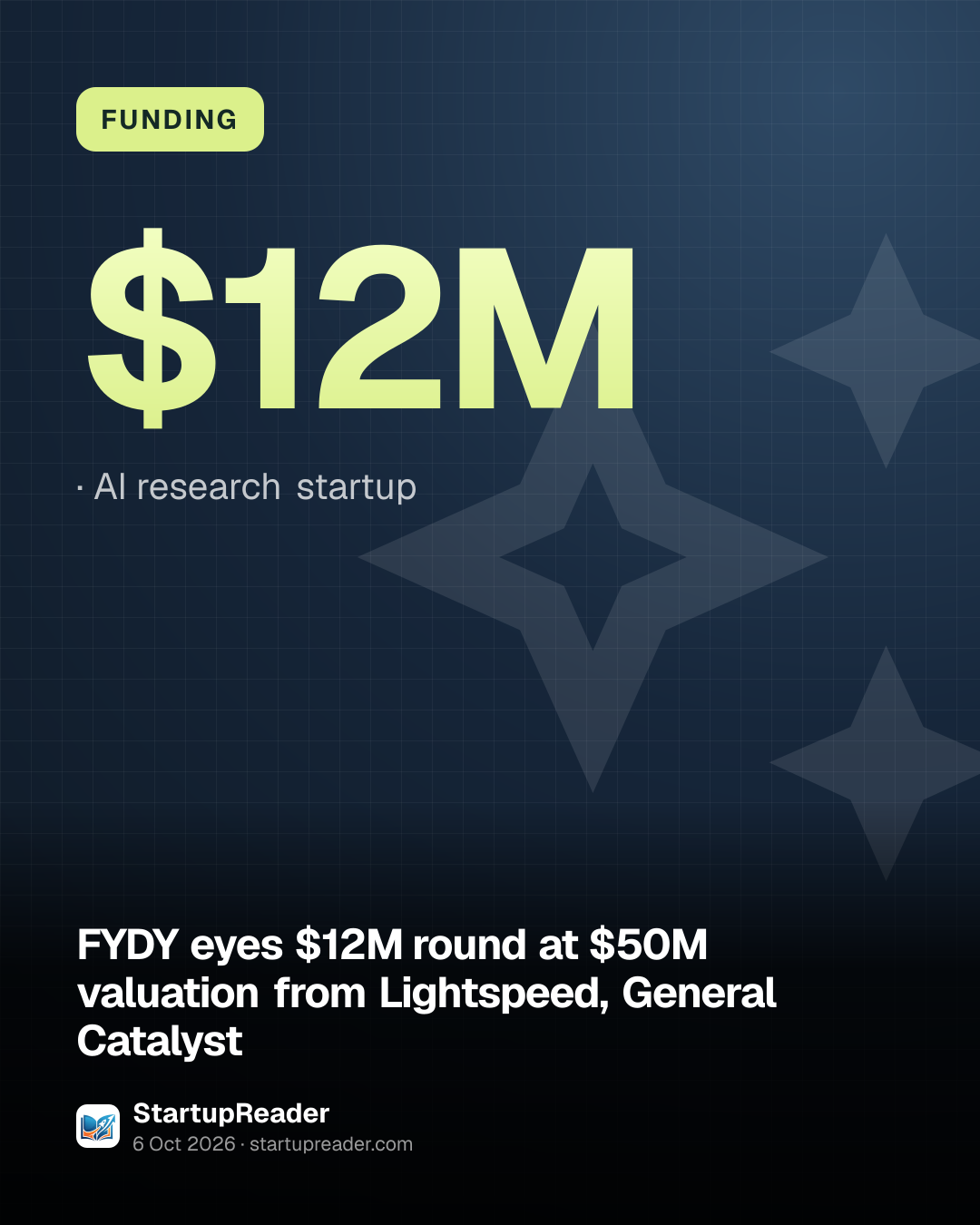 FUNDING. $12M, AI research startup.