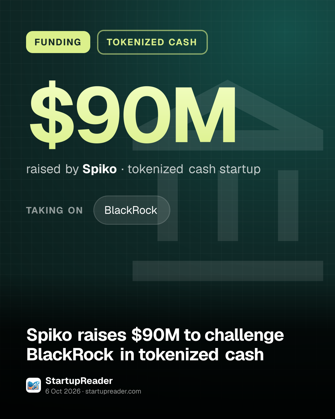 FUNDING. $90M raised by Spiko, tokenized cash startup. taking on: BlackRock.